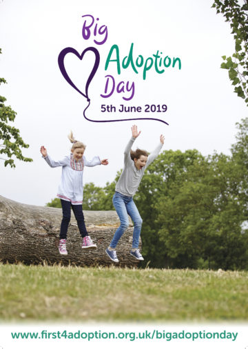 Big Adoption Day Poster – Girls jumping (with web address)